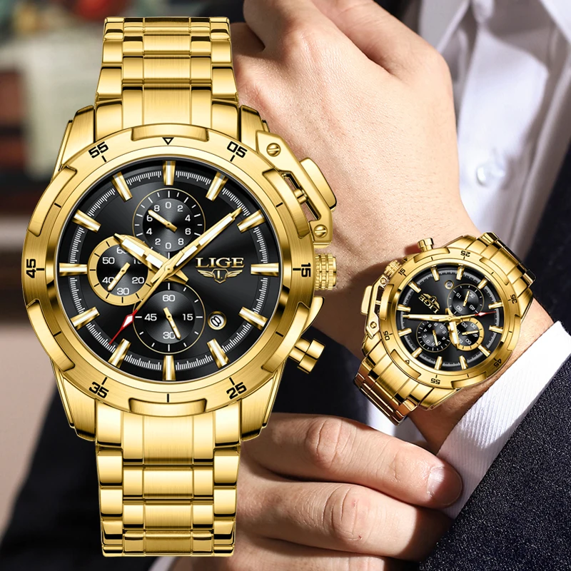 Top Trends: Big Watches For Men Top Luxury Brand LIGE Quartz Men’s Watch Sport Waterproof Wrist Watches Chronograph Date Relogio Masculino Shoppable Styles