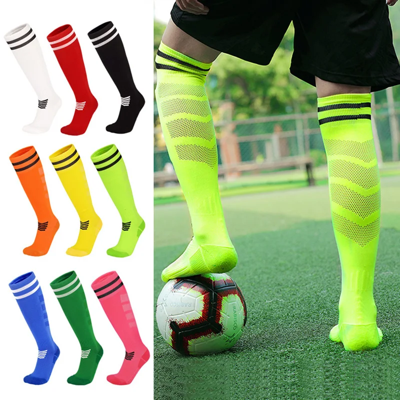 Top Trends: Adult Youth Kids Professional Soccer Socks Football Nylon Breathable Knee High Training Long Stocking Sports Sock For Boys Girls Shoppable Styles