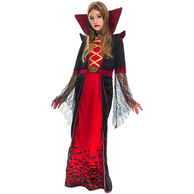 Top Trends: Vampire Costume Halloween Disguise Party Uniforms Girl Cosplay Dress Costumes Children Devil Ghost Clothing Carnival Stage Dress Shoppable Styles