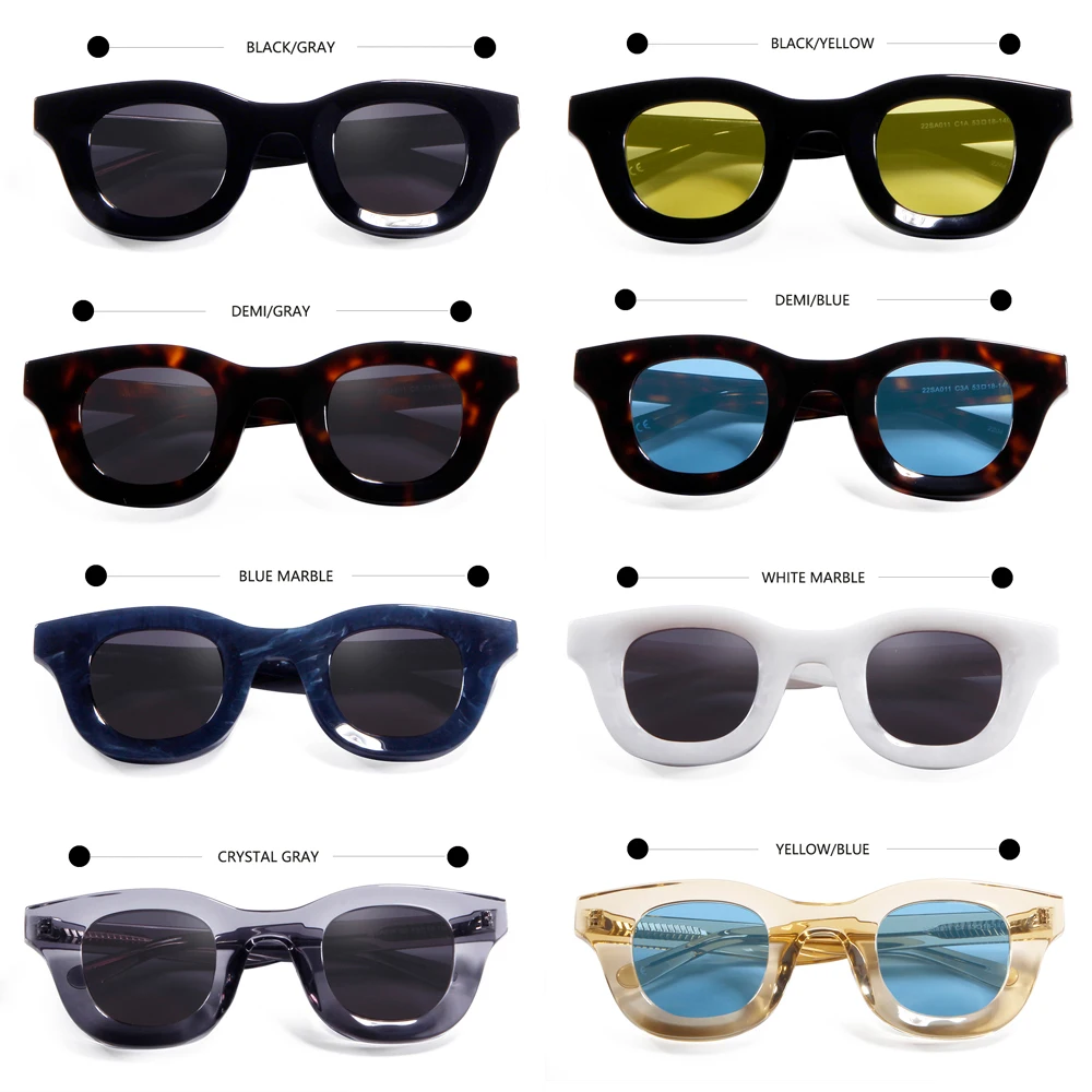 Top Trends: 2023 Brand Designer Round Sunglasses Men Womens Hollowed Out Thick Acetate Sun Glasses Hip-Hop Style Lunette De Soleil Homme Shoppable Styles - Image 6