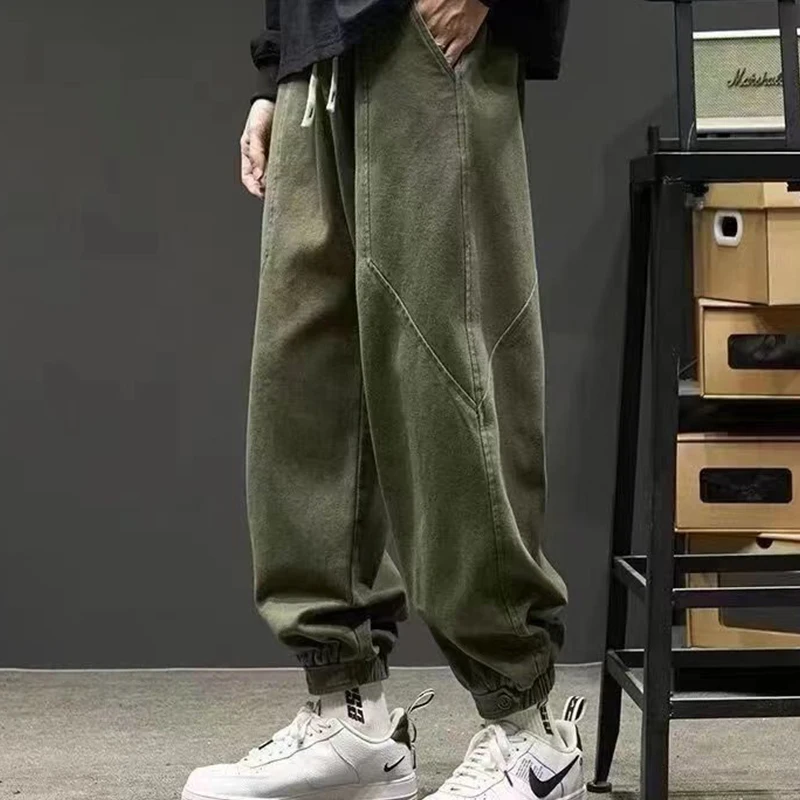 Top Trends: Autumn Winter Men's Streetwear Fashion Trousers Male Loose Casual Patchwork Pockets Sweatpants Homme All-match Pure Cotton Pants Shoppable Styles