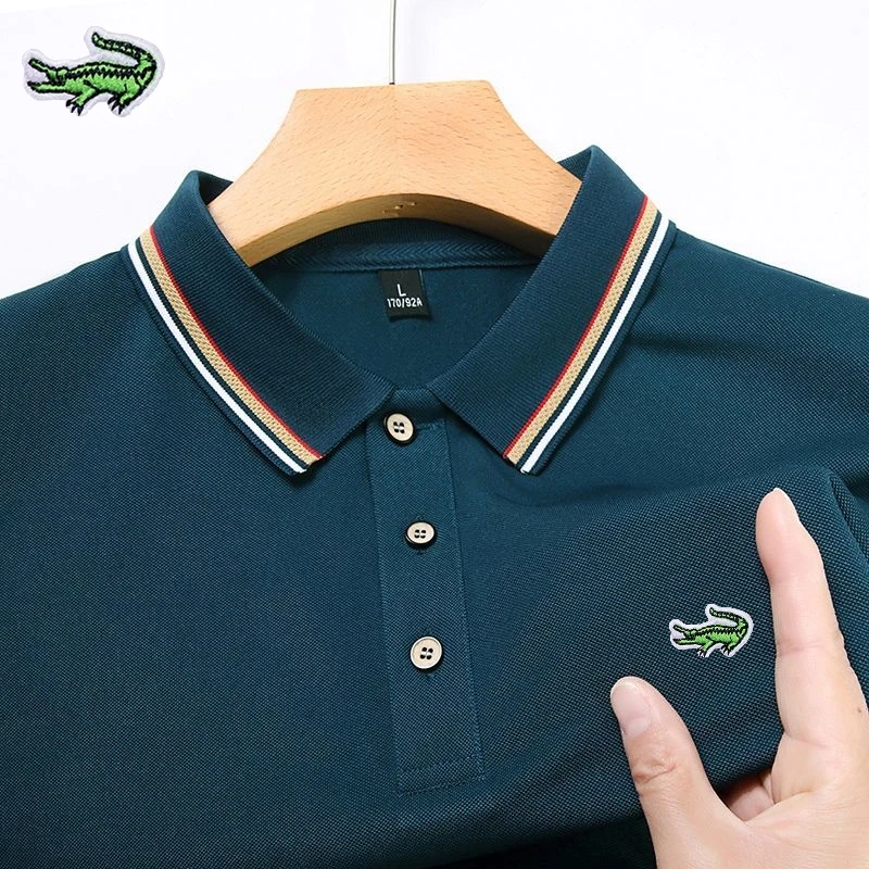 Top Trends: Men's Embroidered High End Cotton Short Sleeved Polo Shirt Spring / Summer New Business Leisure Outdoor Sports Breathable Shirt Shoppable Styles