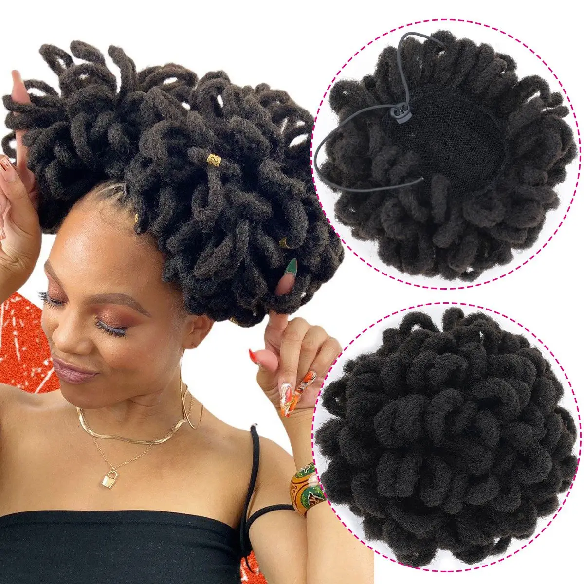 Top Trends: DIFEI Synthetic Drawstring Afro Puff Chignon Natural Hair Bun Woman's Hair Extensions Ponytail Bun Clip Hairpiece Shoppable Styles