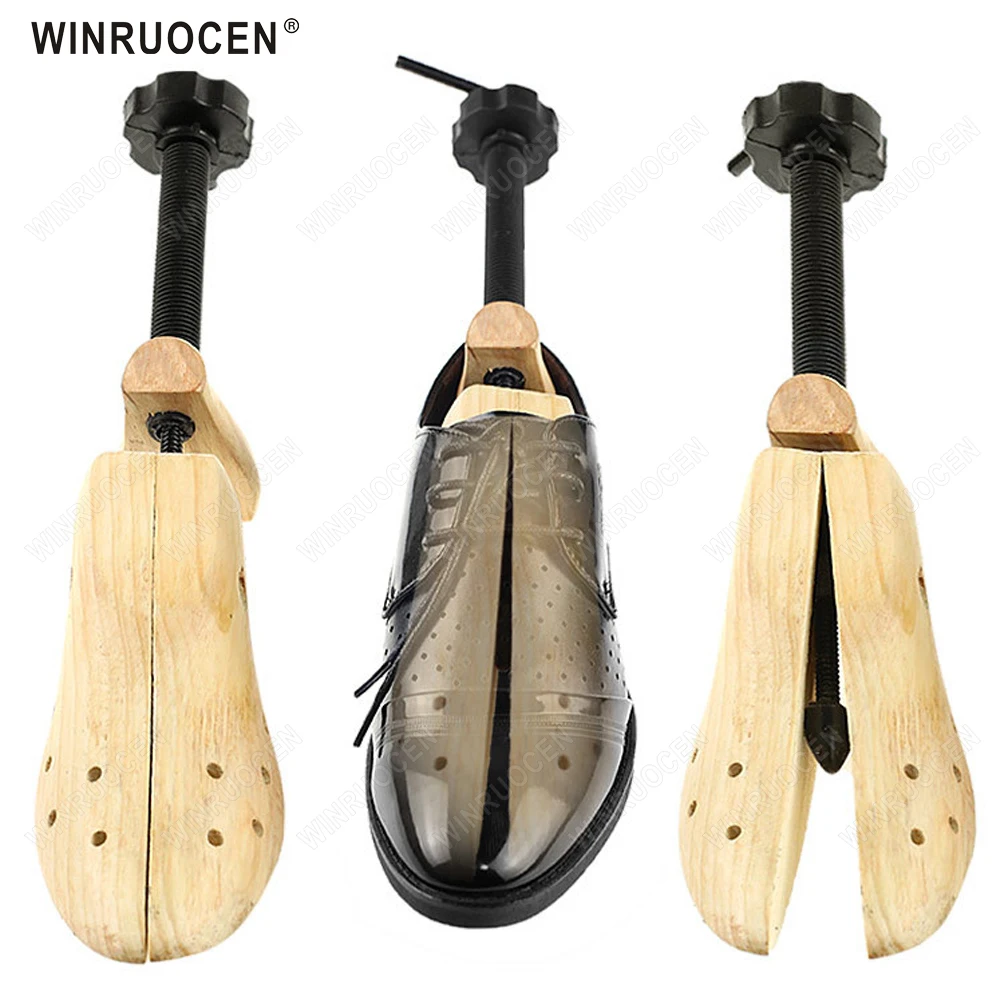 Top Trends: 1pcs Shoe Stretcher Wooden Shoes Tree Shaper Rack Unisex Wood Adjustable Flats Pumps Support Boots Expander Trees Size S / M / L Shoppable Styles