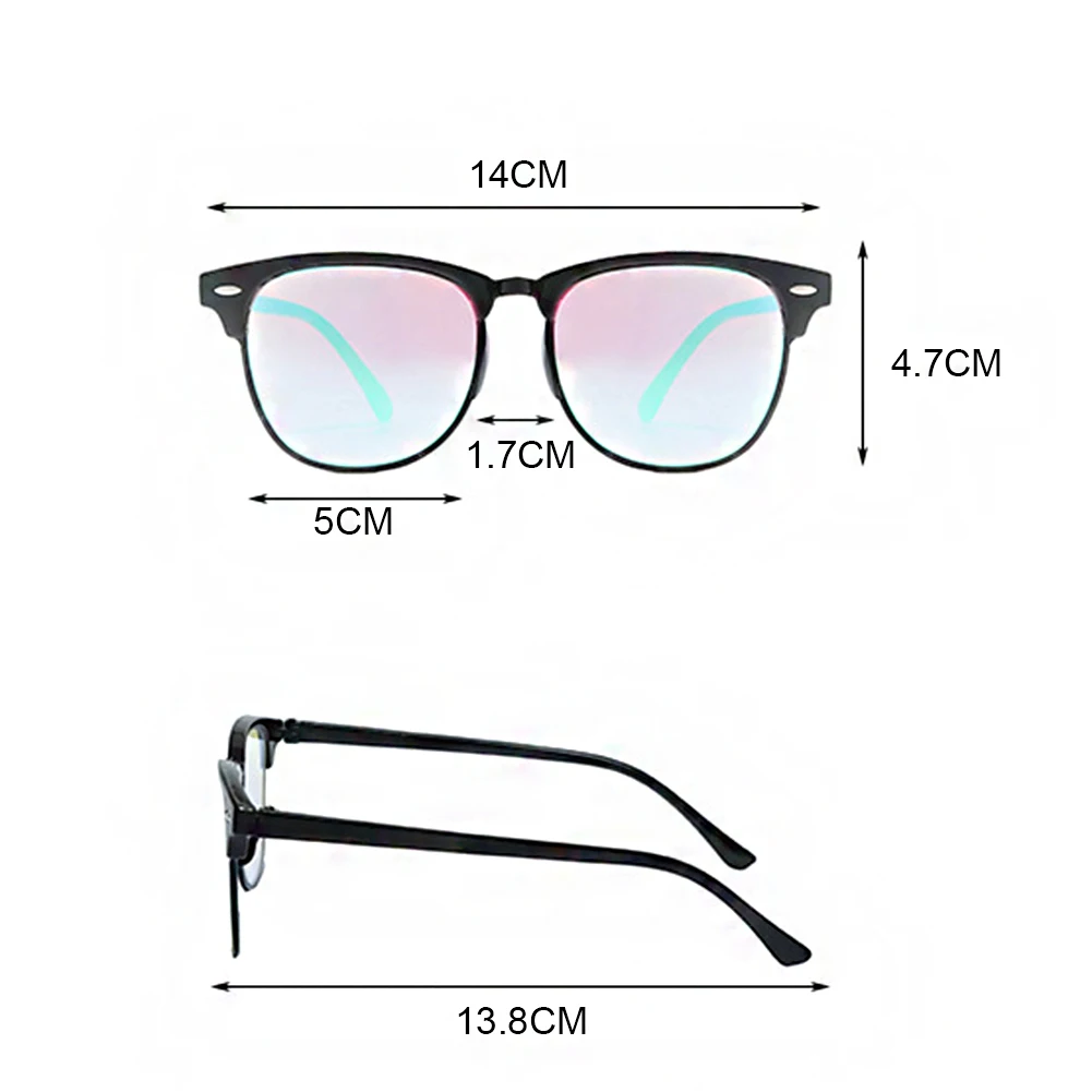 Top Trends: Glasses For People With Red-green Colorblindness Daltonism And Color Weakness Plastic Half Frame Two-sided Coating Lenses Shoppable Styles - Image 5