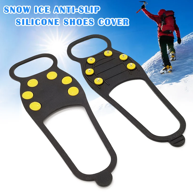 Top Trends: Anti-Slip Shoes Cover Snow Ground Grippers Spikes Grips Climbing Crampons Studs Anti-Skid Ice Spike For Shoes Шипы Для Обуви Shoppable Styles