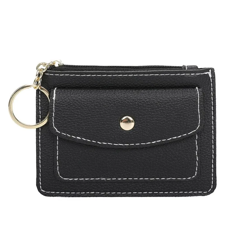 Top Trends: Woman Change Purse New Solid Color Men PU Leather Coin Card Bag Portable Bag Wallet Wholesale Shoppable Styles