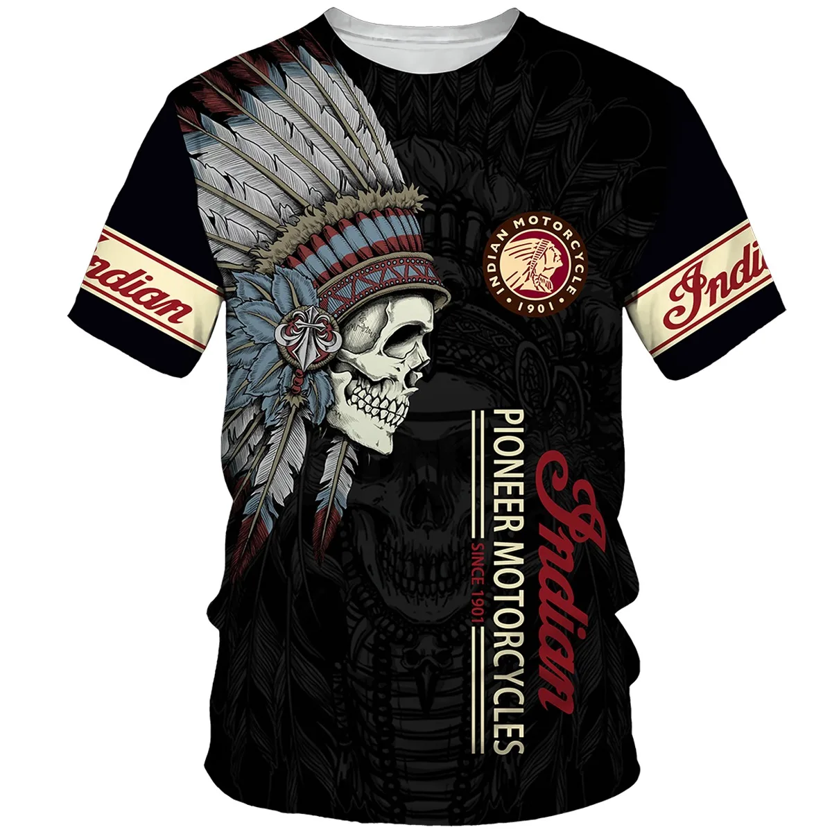 Top Trends: T-Shirts Indian Motorcycle Racing 3D Print TShirt Summer Comfort Men Short Sleeve Oversized T Shirt Racing Lovers Quick Dry Tops Shoppable Styles