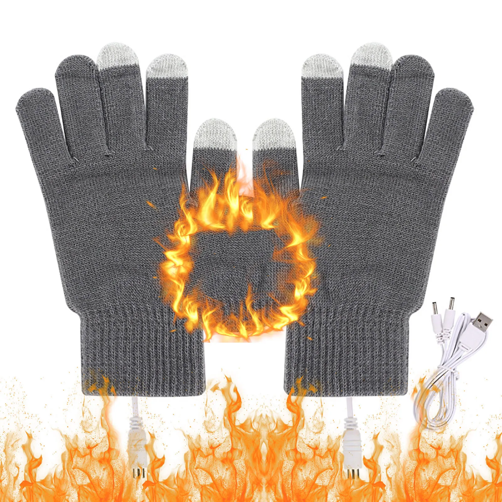 Top Trends: Double-sided Heating Gloves Mittens Usb Electric Heated Gloves Rechargable Waterproof Adjustable Temperature Cycling Skiing D3 Shoppable Styles