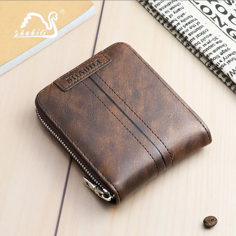 Top Trends: Short Men&#039;s Wallet With Zipper Small Male PU Leather Coin Purses Multi Function Card Holder For Men Business Money Wallet Shoppable Styles