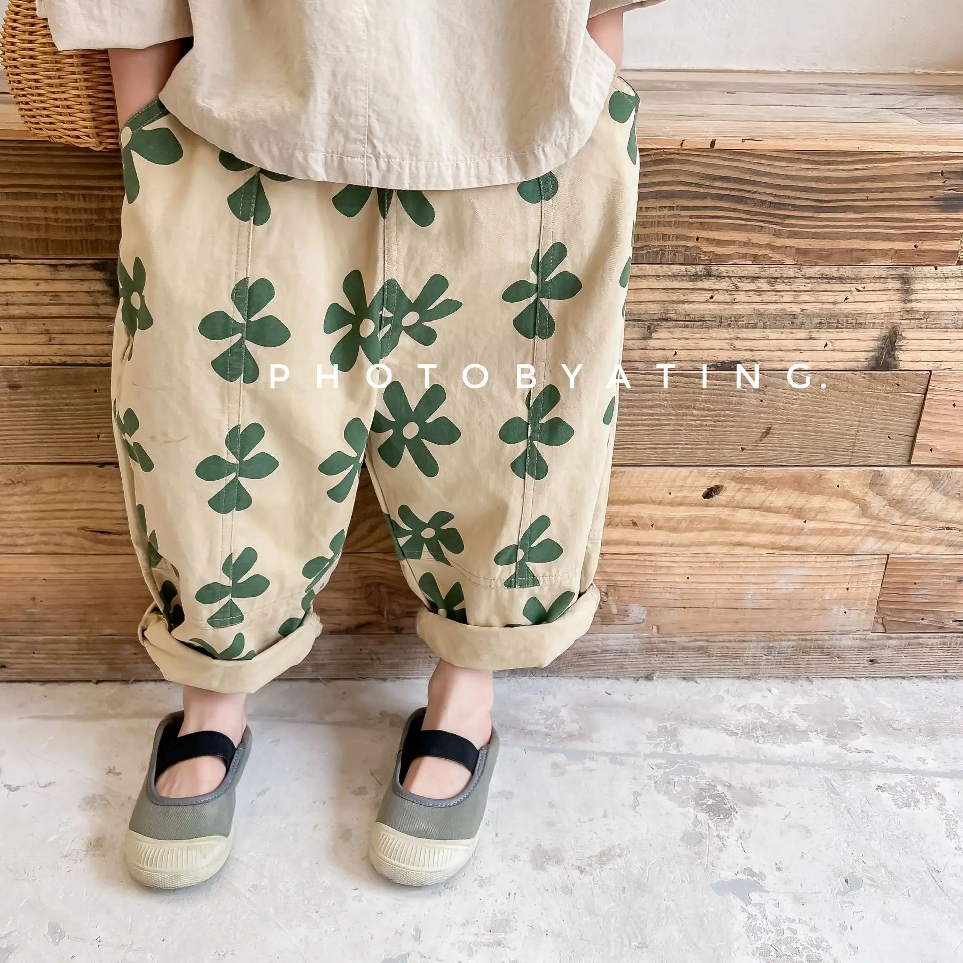 Top Trends: 2023 New Children Casual Pants Girls Fashion Flower Print Harem Pants Kids Loose Trousers Vintage Boys Pants Autumn Clothes Shoppable Styles