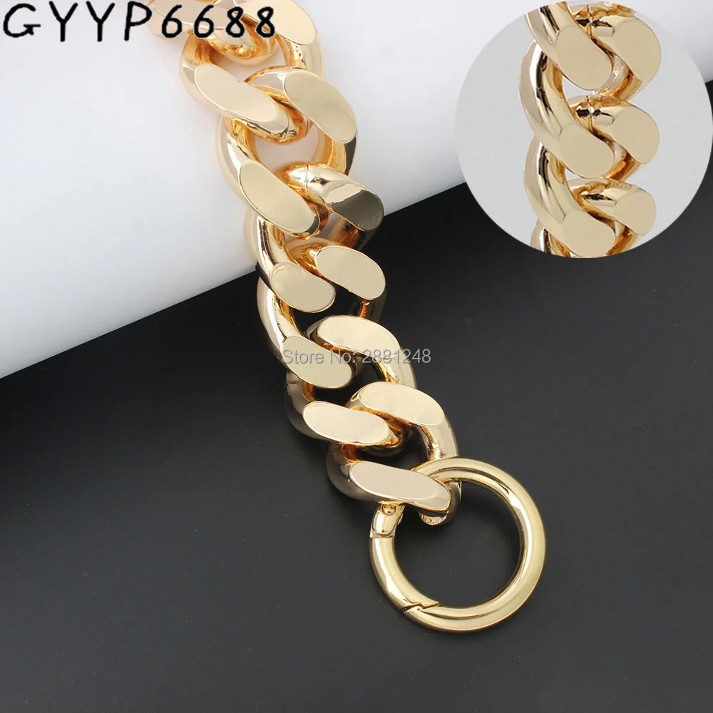 Top Trends: 30mm 1-5pcs Gold Thick Aluminum Chain Bag Light Weight Bags Strap Bag Parts DIY Handles Accessory Handbag Straps Bag Shoppable Styles