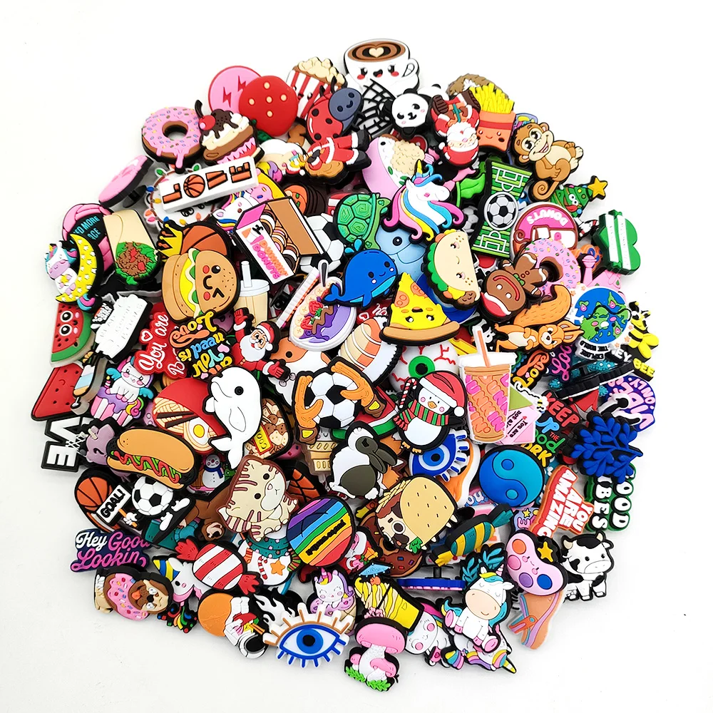 Top Trends: 20-500PCS Wholesale Random Cartoon Animal Shoe Charms Decrations For Charms Buckle Kids X-mas Gifts Shoe Accessories Shoppable Styles