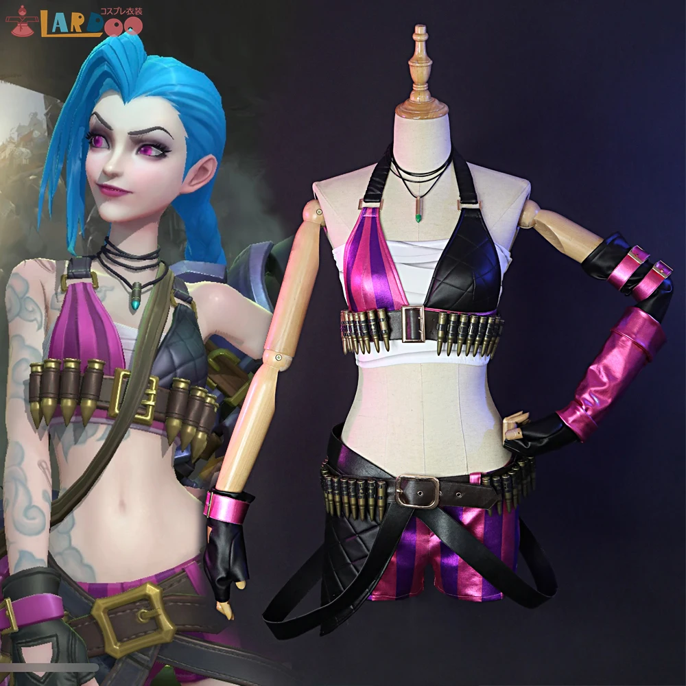 Top Trends: Lardoo League Of Legends Game Cosplay Jinx Cosplay Costume League Of Legends Jinx Women Sexy Cool Costume In Stock Shoppable Styles