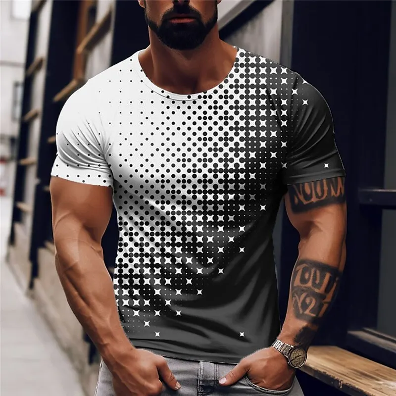 Top Trends: Summer Men's T-Shirt Oversized Tees Top Contrast Print Slim Fit Shirt Punk Short Sleeve Casual Men Clothing Designer Streetwear Shoppable Styles