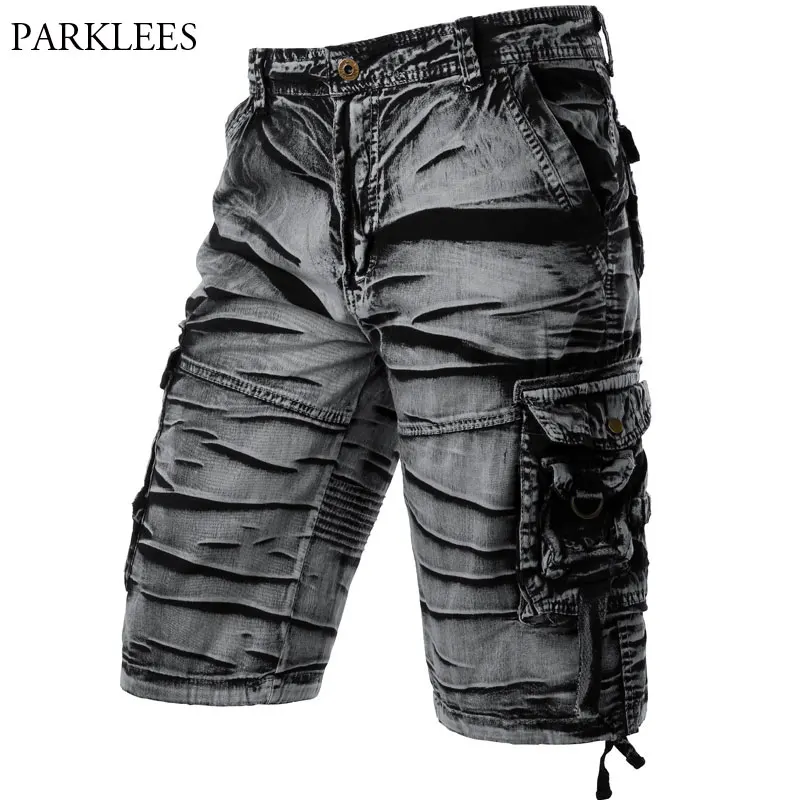 Top Trends: Gray Camo Cargo Shorts Men Cotton Mens Short Pants Comfortable Bermuda Masculina Relaxed Fit Multi-Pocket Pantalon Corto Hombre Shoppable Styles