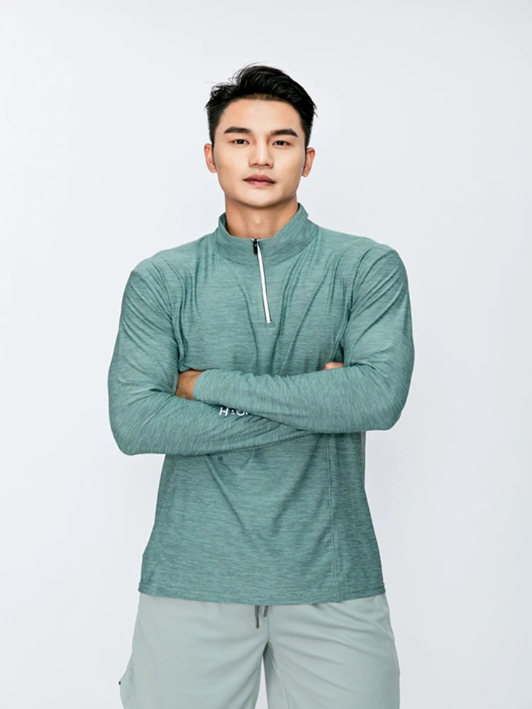 Top Trends: 2024 New Men Long Sleeves T-Shirts Sport Running Quick Dry Breathable Training Clothes Half Zipper Gym Workout Thin Sweatshirt Shoppable Styles