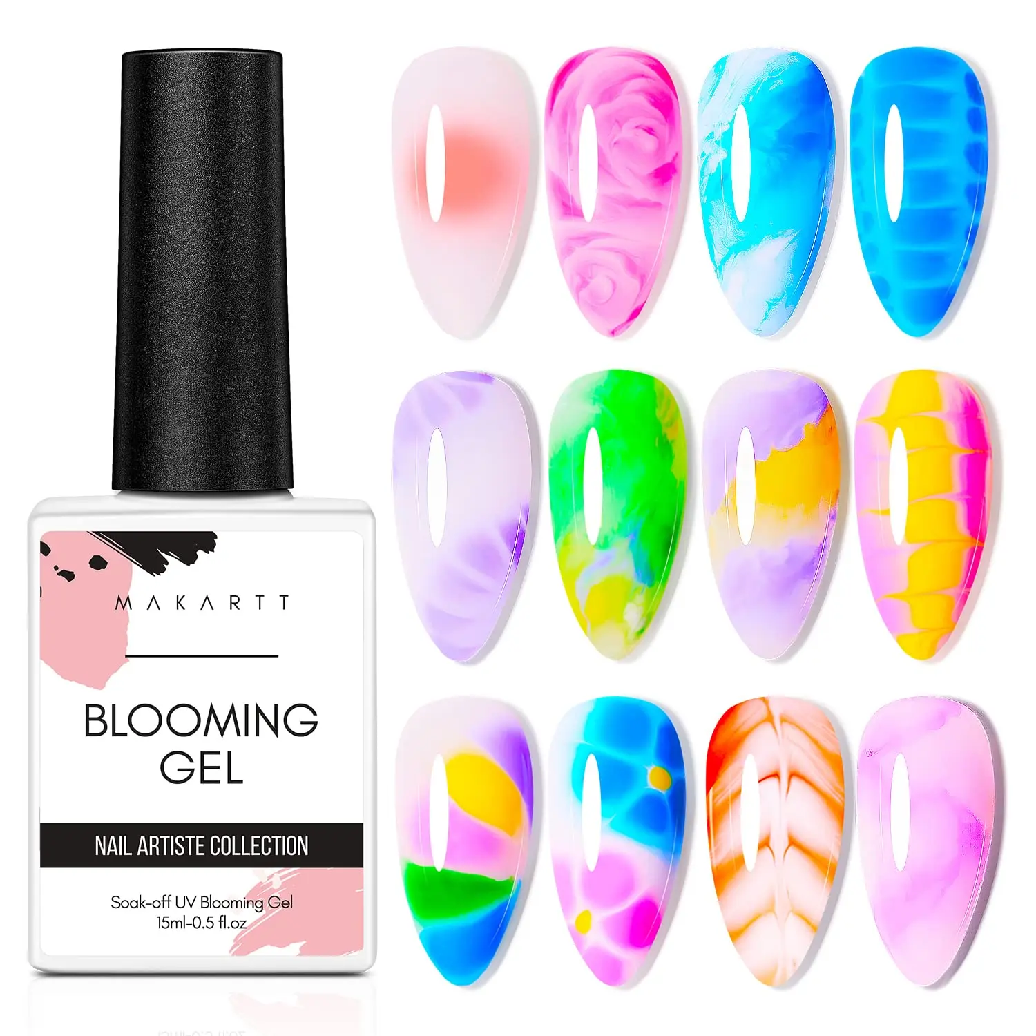 Top Trends: Makartt Clear Blooming Gel–15ml UV LED Soak Off Nail Art Polish For Spreading Effect, Marble Nail Polish Gel Paint Nail Designs Shoppable Styles