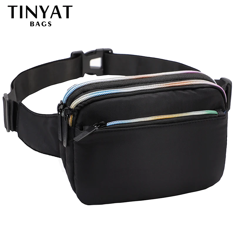 Top Trends: TINYAT Women Waist Bag Shoulder Fanny Pack Phone Money Cash Light Sports Man Women Belt Bag Colors Zipper Fashion Waist Pack Men Shoppable Styles