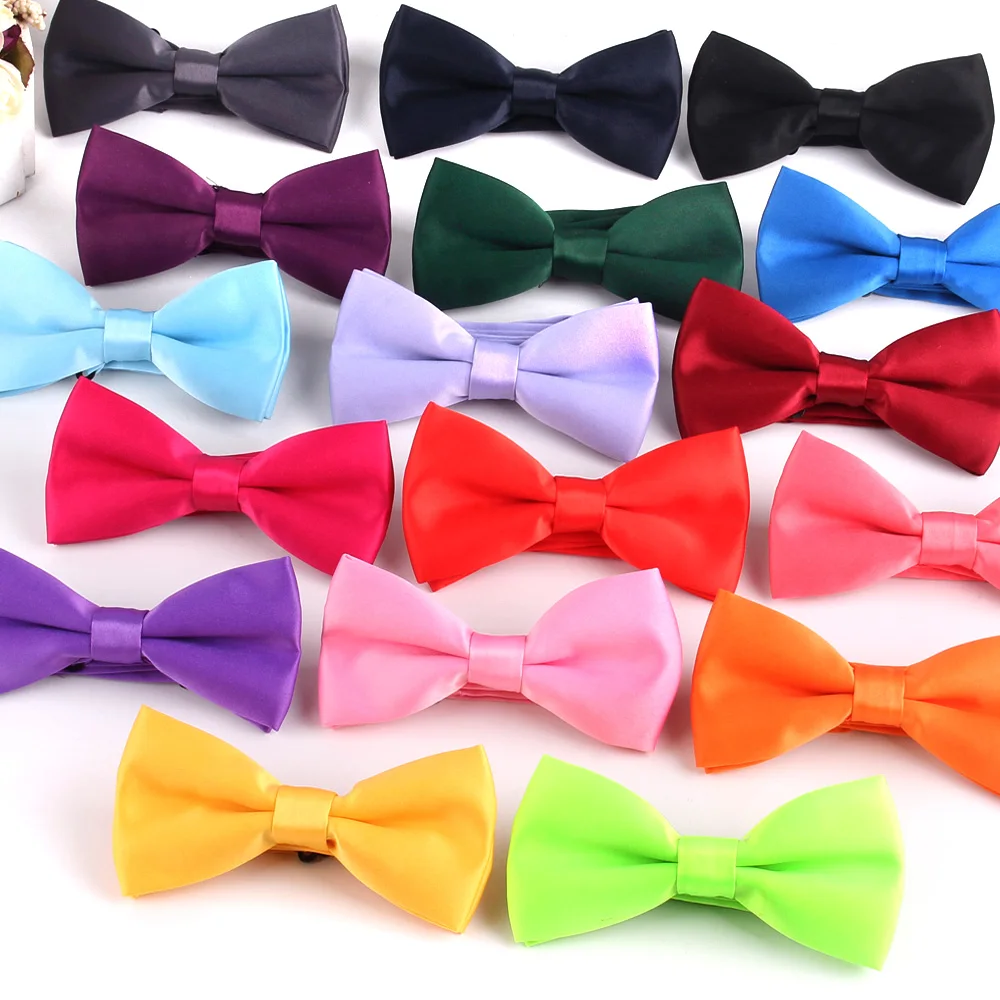 Top Trends: Fashion Solid Bow Tie For Men Women Classic Bowtie For Business Wedding Bowknot Adult Mens Bowties Cravats Red Purple Tie Shoppable Styles