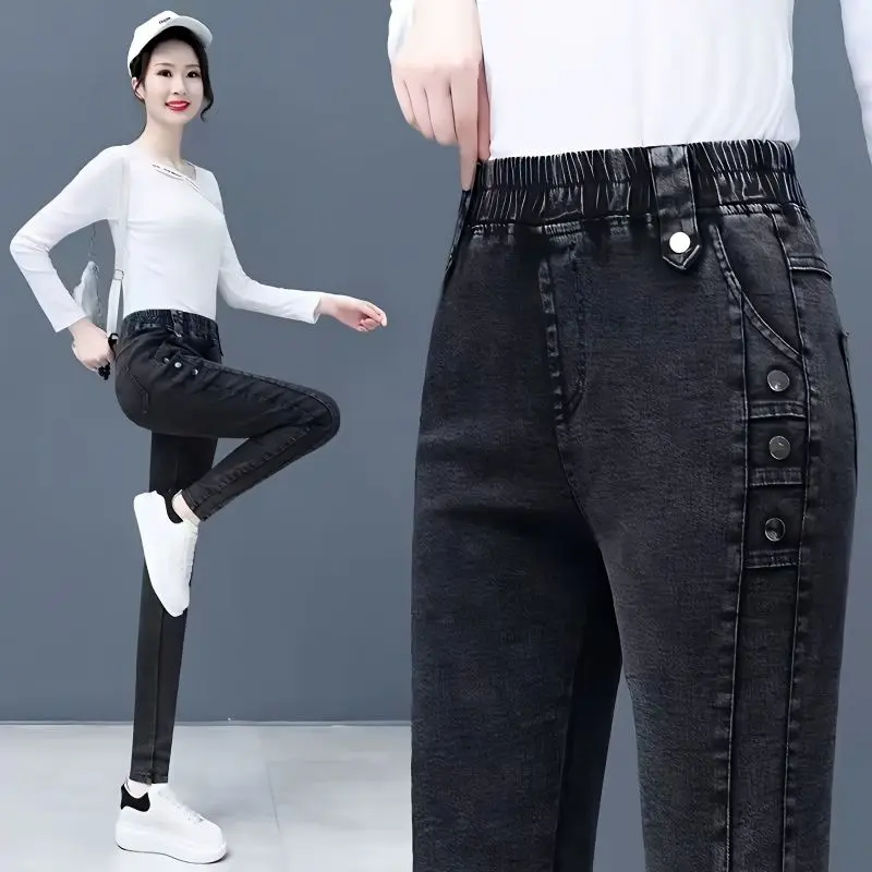 Top Trends: Jeans Oversize 4XL Slim Denim Pants Women's High Waist Skinny Jean Vintage Wash Pencil Stretch Leggings Pantalones Trousers A263 Shoppable Styles