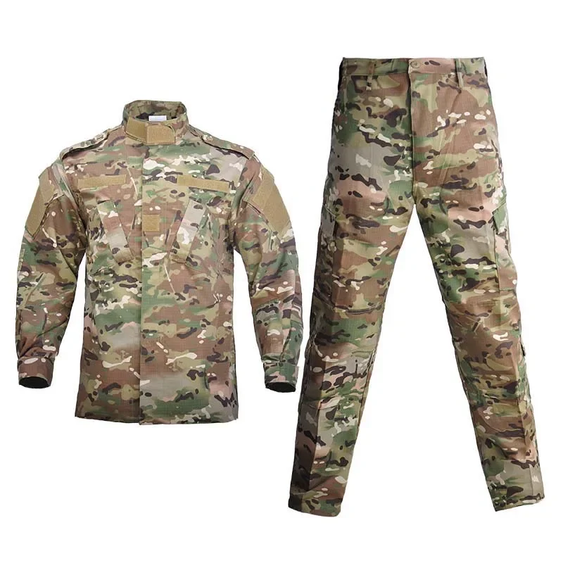 Top Trends: Multicam Camo Male Security Combat Uniform Uniform Tactical Combat Jacket Special Force Training Army Clothes Safari Suit Pants Shoppable Styles