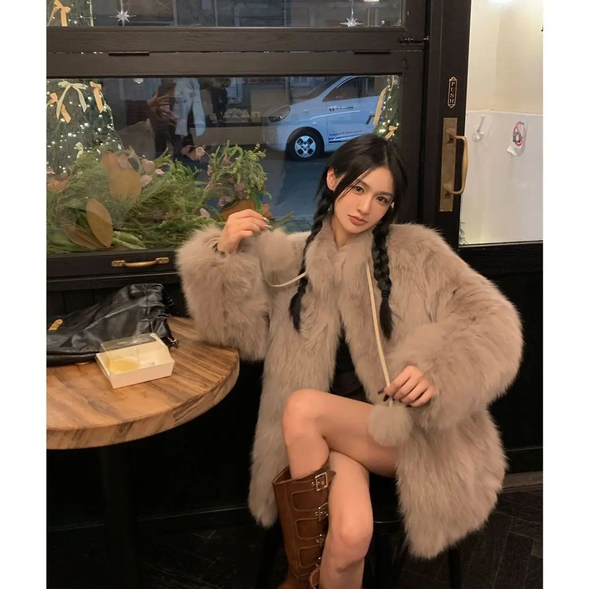 Top Trends: 2023 New Fox Hair Imitation "Hometown Women's Milk Ball" Fur Coat For Youth, Versatile And Slim Autumn And Winter Women Jacket Shoppable Styles - Image 4