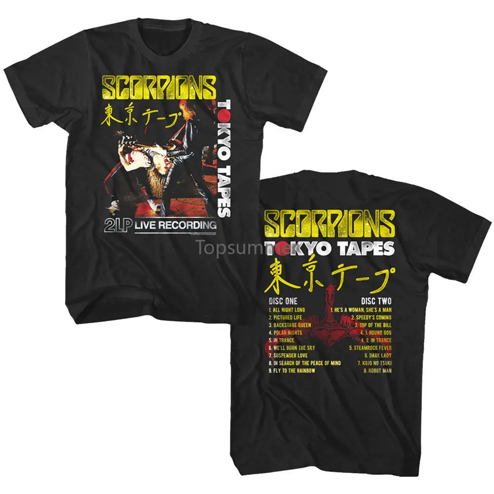 Top Trends: Scorpions Tokyo Tapes Album Cover Art Men'S T-Shirt Japanese Live Rock Band Tour Men Summer Short Sleeves T Shirt Shoppable Styles