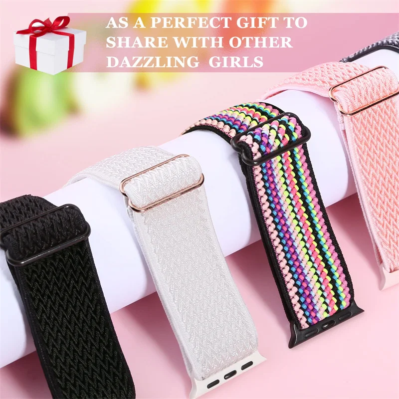 Top Trends: Women Nylon Strap For Apple Watch Ultra Band 49mm 41 / 45mm 38 / 42 Elastic PRIDE Bracelet IWatch Serie 8 / 7 / 9 6 5 4 Se Band 40 / 44mm Shoppable Styles