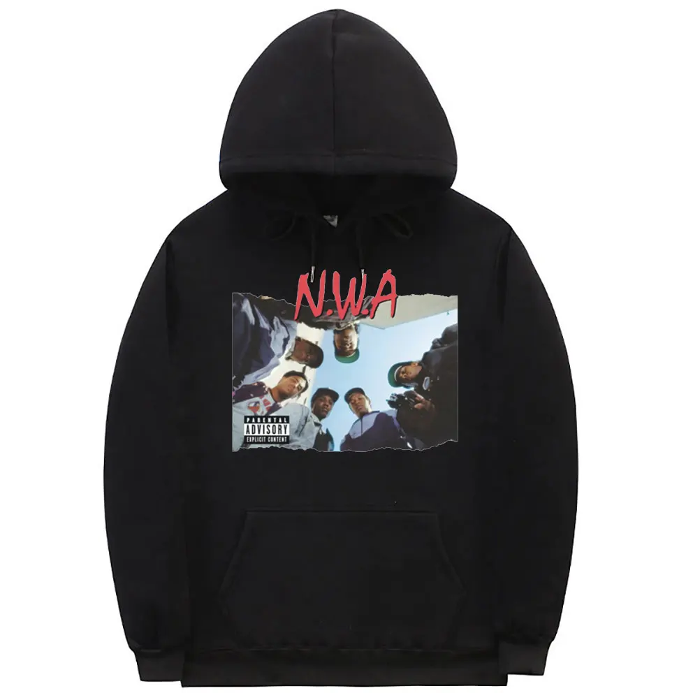 Top Trends: Gangsta Rap N.W.A NWA Hip Hop Music Group Hoodie Ice Cube MC Ren Dr. Dre DJ Yella Eazy-E Graphic Sweatshirt Men Vintage Hoodies Shoppable Styles