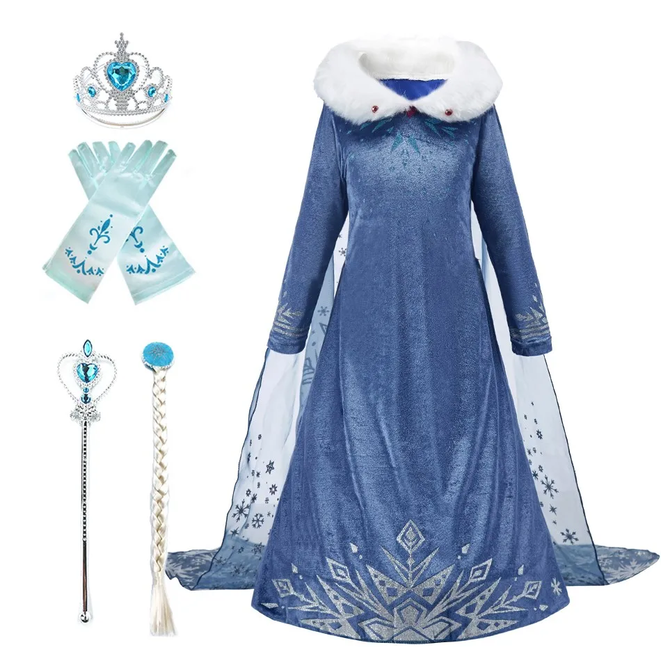 Top Trends: Children Snow Queen Princess Dress Winter Girl Elsa Costume Carnival Birthday Holiday Party Dress Kids New Outfit Clothes 2024 Shoppable Styles