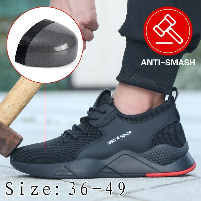 Top Trends: New Steel Toe Shoes Kevlar Fiber Safety Shoes Men's And Women's Breathable And Durable Steel Toe Work Shoes Fashion Large 36-49 Shoppable Styles