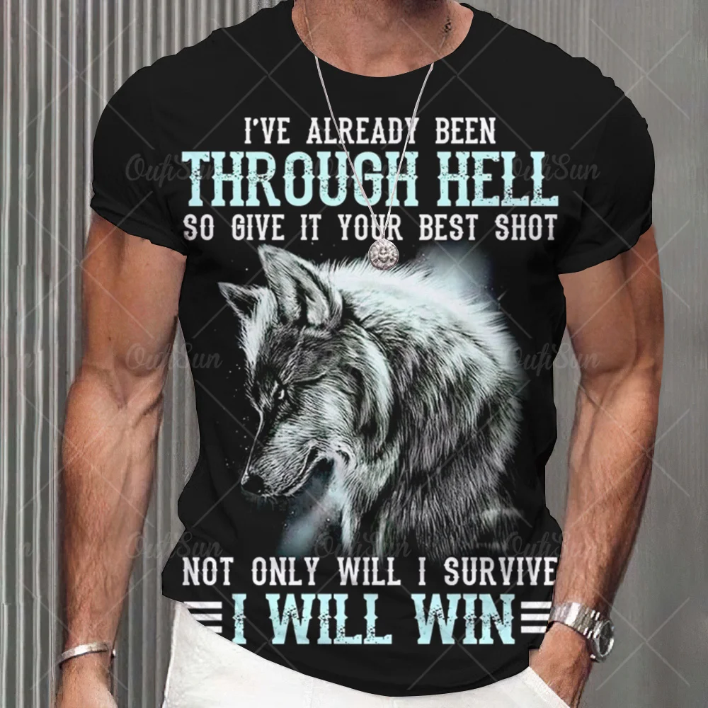 Top Trends: Vintage T-Shirts For Men 3D Wolf Printing Short Sleeve Top Fashion Street Hip Hop T Shirt Oversized Tee Shirt Men Clothing Hot Shoppable Styles - Image 4