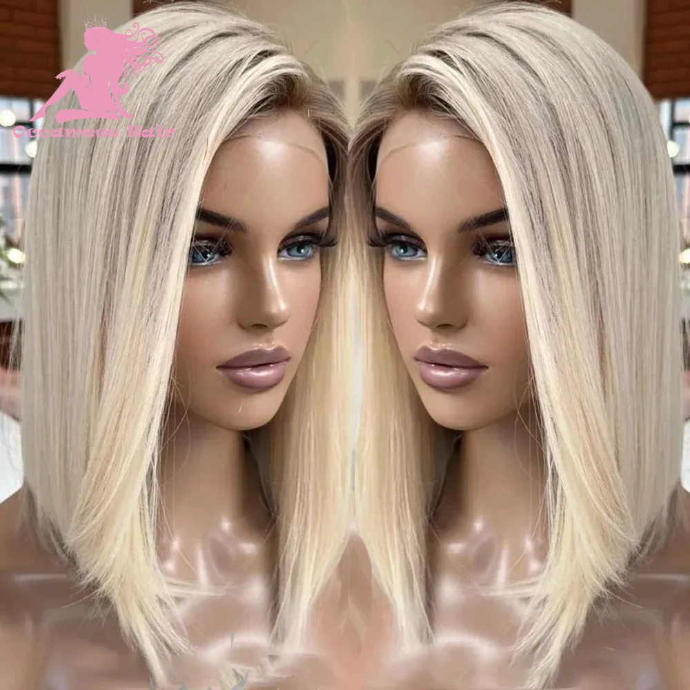 Top Trends: Bob Wig Human Hair Short Ash Blonde Lace Front Bob Wig 13x4 HD Transparent Lace 4x4 Closure Wig Preplucked Human Wigs Ready To G Shoppable Styles