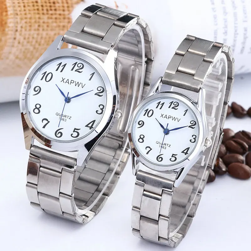 Top Trends: New Large Dial Elastic Elastic Quartz Couple Fashion Watch Quartz Wrist Watch For Men Women Fashion Shoppable Styles