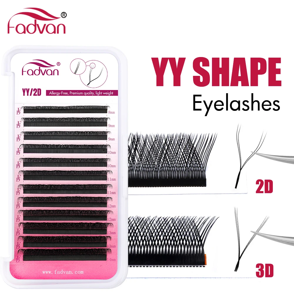 Top Trends: Fadvan YY Shape Eyelashes Extension 2D / 3D Soft Faux Mink Eyelash Premade Fan Lashes Extension Split Tip Makeup Supplies Cilios Y Shoppable Styles