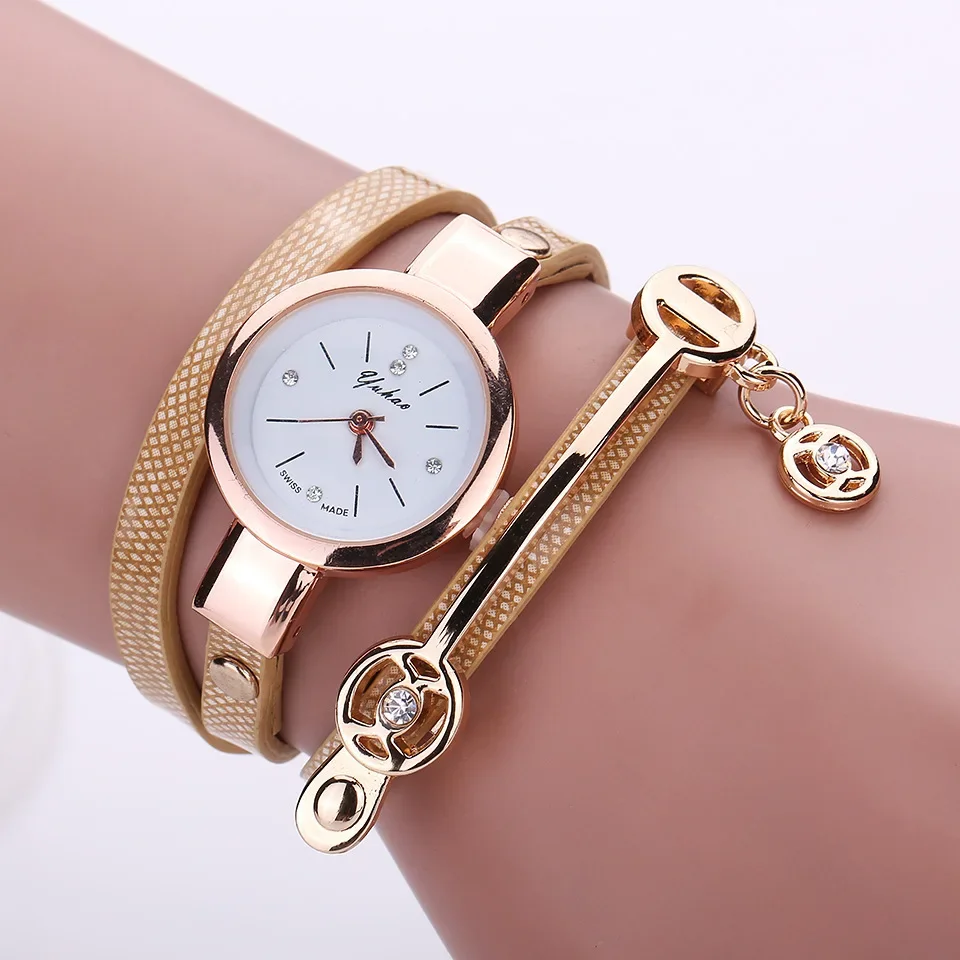 Top Trends: 2023 Fashion Women Bracelet Watch Gold Quartz Gift Watch Wristwatch Women Dress Leather Casual Bracelet Watches Hot Selling Shoppable Styles