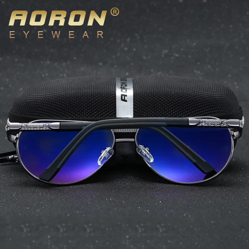 Top Trends: AORON Mens Polarized Sunglasses Classic Pilot Sun Glasses Anti-Reflective Coating Lens Alloy Frame Driving Sunglasses Men Shoppable Styles - Image 3