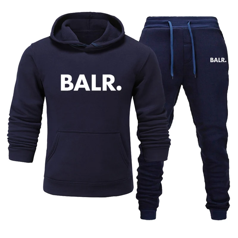 Top Trends: Sports Fitness BALR Men Women Set Hoodies+ Pants 2 Pieces Sets Autumn Winter Hooded Tracksuit Male Sportswear Gym Sudadera Hombre Shoppable Styles