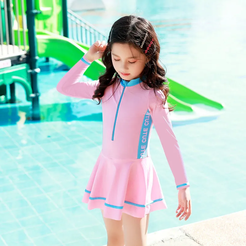 Top Trends: 2022 New Girls Swimsuit One-piece Swimwear Women UPF50+ Print Baby Long Sleeve Kids Toddler Infant Beach Bathing Suits Children Shoppable Styles - Image 2