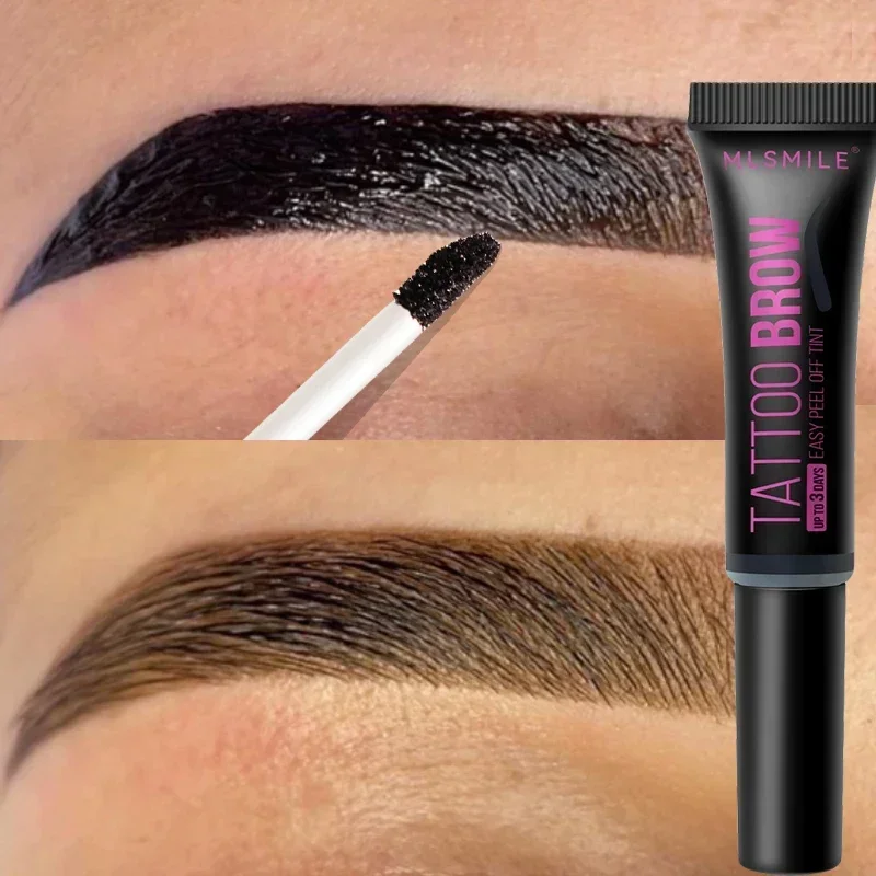 Top Trends: Waterproof Peel Off Eyebrow Gel Semi-Permanent Eye Brow Enhancer Tattoo Tint Long-lasting Black Brown Dye Eyebrow Cream Cosmetic Shoppable Styles