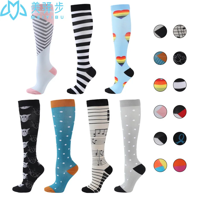 Top Trends: Compression Socks 1 PAIR Pressure Socks Calcetines De Compresion Elastic Outdoor Cycling Running Sports Socks Shoppable Styles