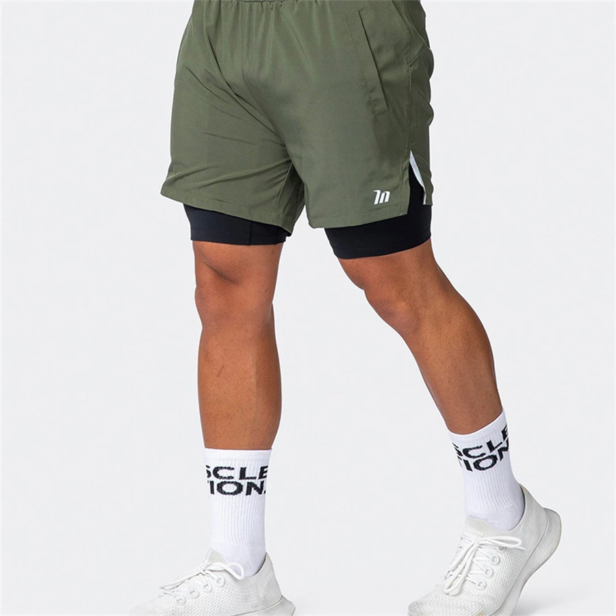 Top Trends: 2022 New Casual Shorts Men Summer Mens Shorts 2 In 1 High Elastic Gyms Fitness Short Pants Shoppable Styles