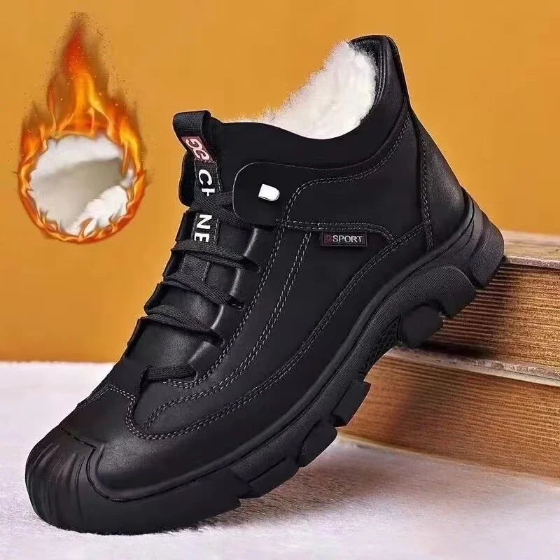 Top Trends: Men&#039;s Snow Boots Warm Men Ankle Boots Outdoor Male Hiking Shoes Winter Men Sneakers Versatile Men Casual Shoes Botas Para Hombre Shoppable Styles