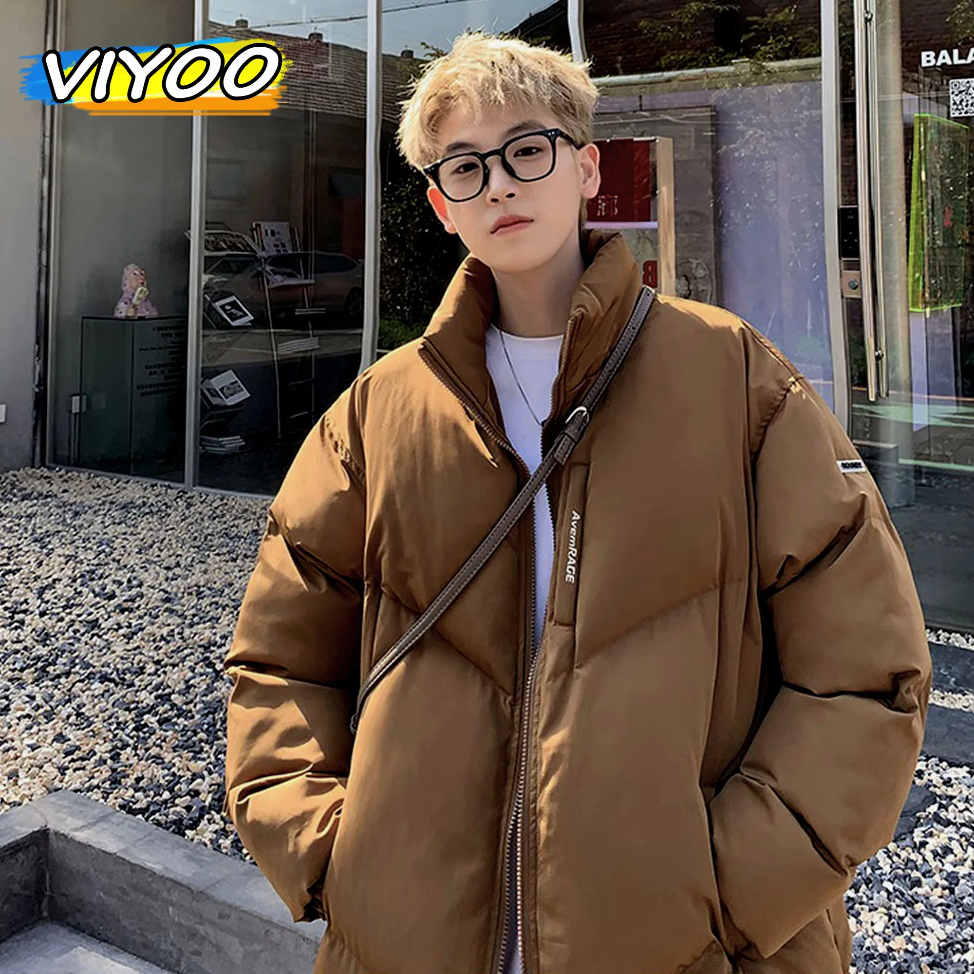 Top Trends: Men's Oversized Y2K Thick Brown Warm Winter Puffer Jacket Parkas Korean Clothes Down Coat For Men Streetwear Women Shoppable Styles