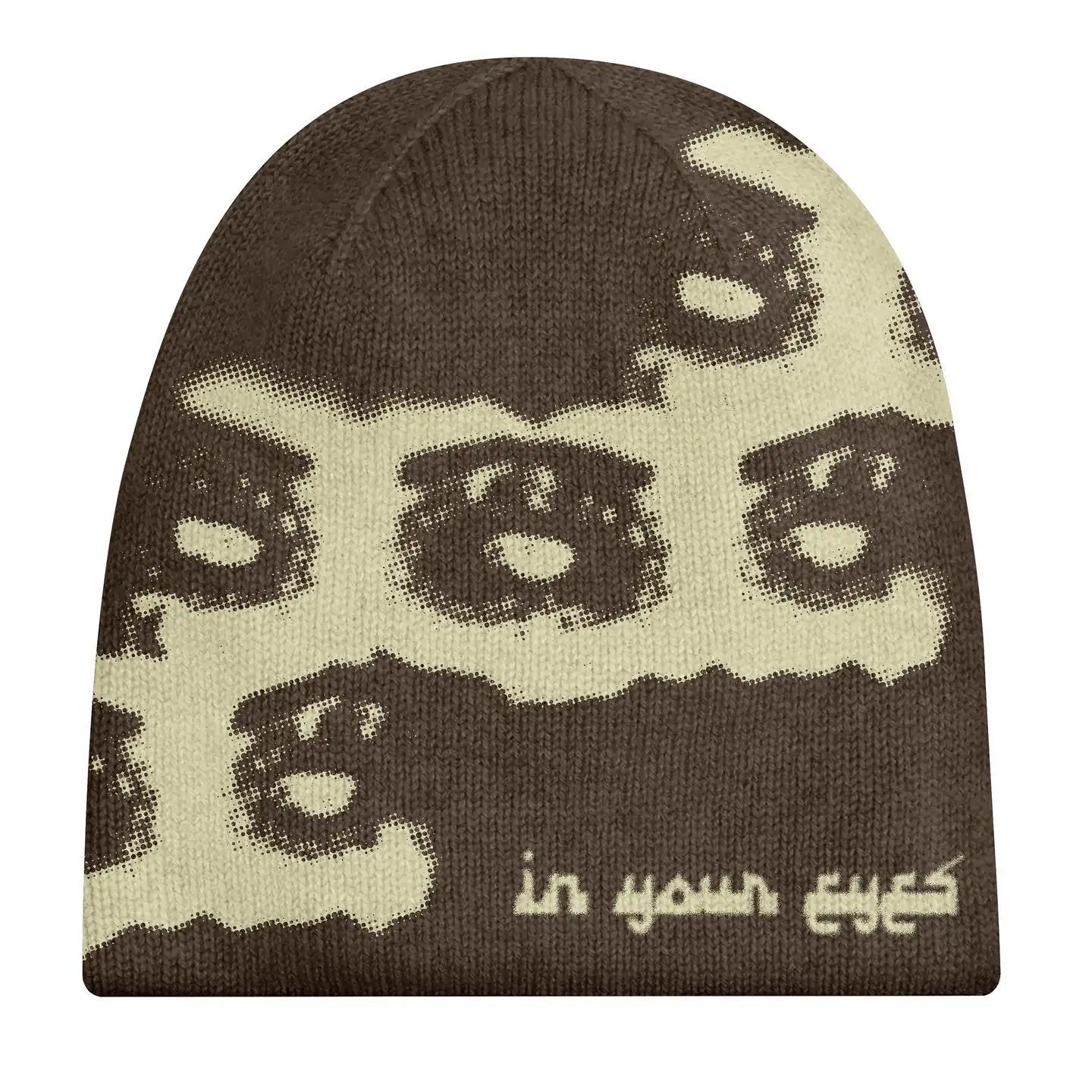 Top Trends: 2023 Unisex Winter Cool Cartoon Face Printing Knitted Windproof Warm Hat Male Punk Hip Hop Fashion Cold Hat Y2k Hats Shoppable Styles