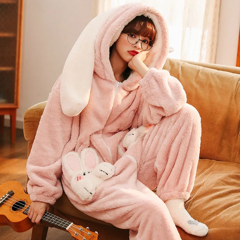 Top Trends: Girl's Winter Warm Cartoon Animal One Piece Pajamas Polyester Comfortable Lovely Girlish Heart Leisure Wear Cosplay With A Zip Shoppable Styles