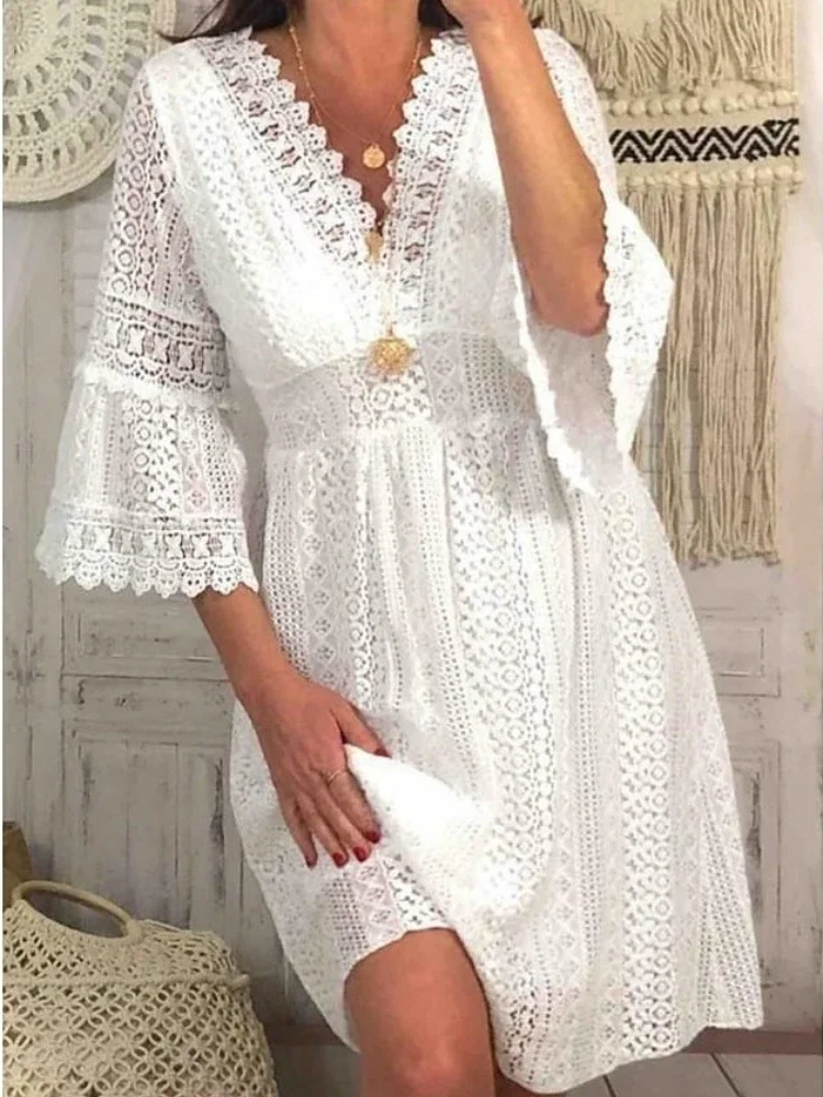 Top Trends: Woman Clothing Summer Dress For Women 2023 New In Lace Short Dress Elegant Party Dresses Streetwear Beach Party Sexy Dress Shoppable Styles