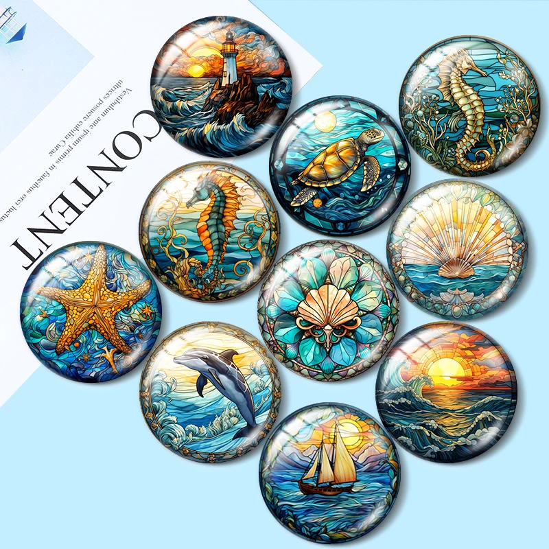 Top Trends: Fantastic Beachy 10pcs 12mm / 18mm / 20mm / 25mm Round Photo Glass Cabochon Demo Flat Back Making Findings Shoppable Styles