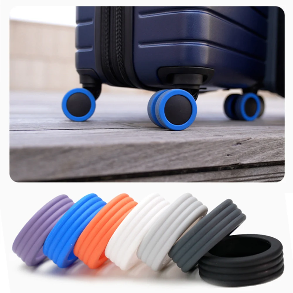 Top Trends: 8Pcs Silicone Wheels Protector For Luggage Reduce Noise Travel Luggage Suitcase Wheels Cover Castor Sleeve Luggage Accessories Shoppable Styles